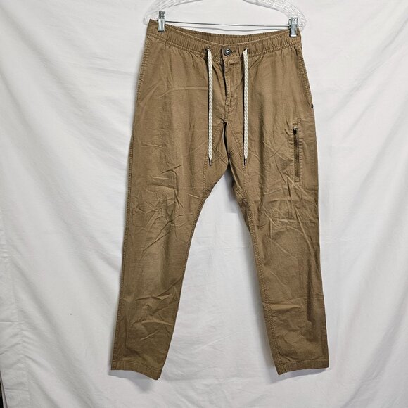 Vuori The Rise The Shine Drawstring Waist Men Pants Size L Brown - Picture 1 of 10
